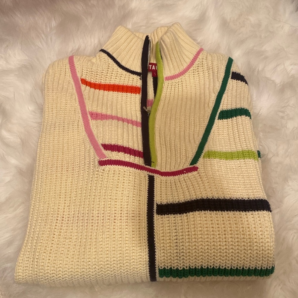 Staud half zip pullover sweater in Excellent condition